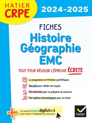 cover image of Fiches d'Histoire géographie EMC--Epreuve écrite 2024/2025